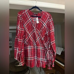 Lane Bryant Plaid Blouse